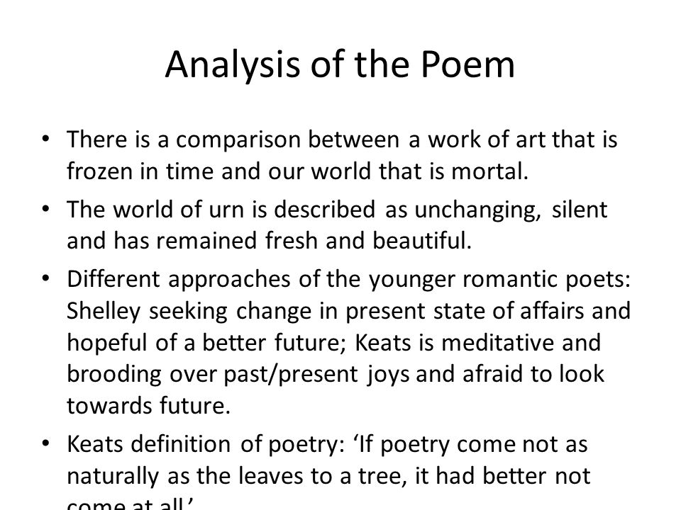 An analysis of ode to melancholy